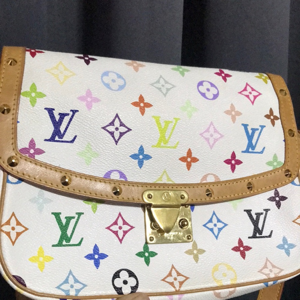 💎✨ COLLECTABLE ✨💎 SOLOGE LOUIS VUITTON MULTICOLOR CROSSBODY DISCONTINUED - Picture 6 of 15